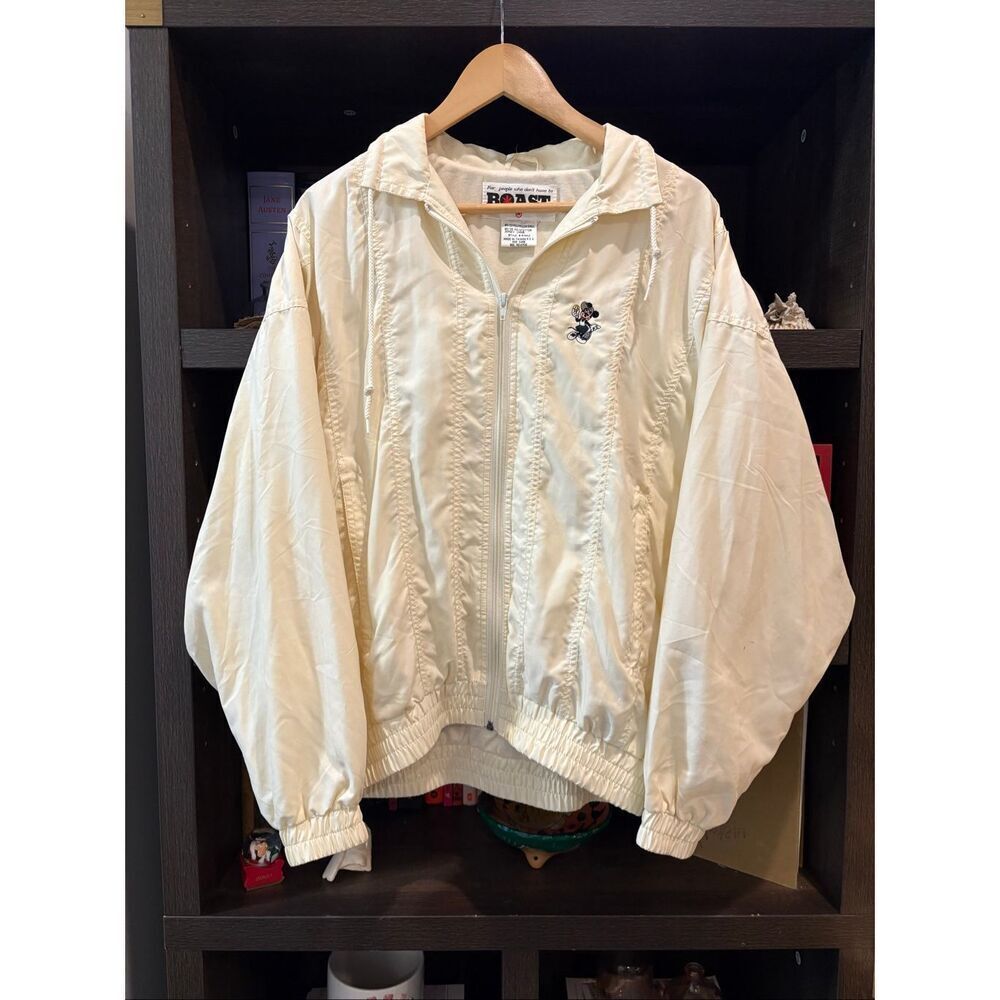Vintage Boast Mickey Mouse Embroidered Tennis Windbreaker Jacket Size Medium